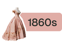 Evening Dress label – 1860s